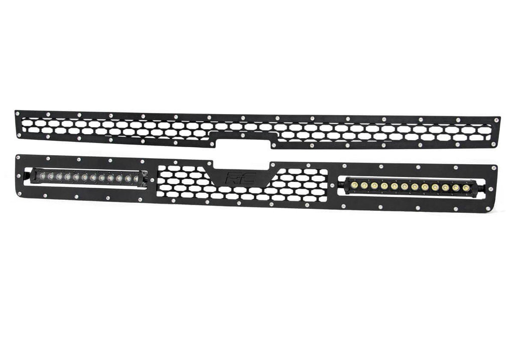 Mesh Grille | 12" Single Row LED Pair | Black | Chevy Silverado 2500 HD/3500 HD (11-14)