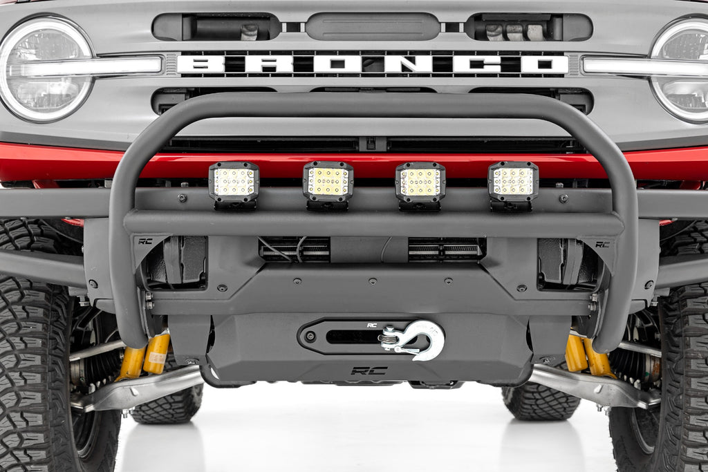 Nudge Bar | 3 Inch Wide Angle Led (x4) | Oe Modular Steel | Ford Bronco (21-24)