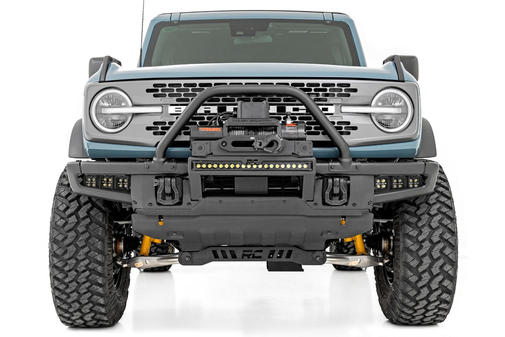 High Winch Mount | All Models | 9500S | 20 Inch Black Single Row LED | Ford Bronco (21-24)
