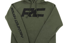 Load image into Gallery viewer, Rough Country Hoodie | RC Topographical Sleeve | Army Green | SM
