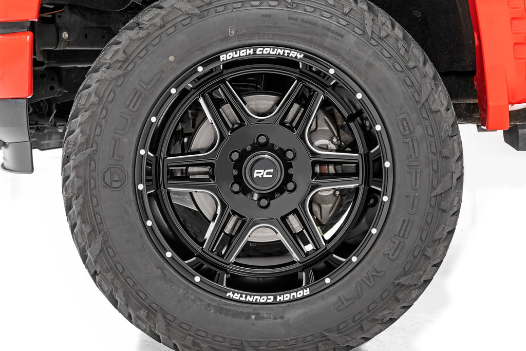 Rough Country 92 Series Wheel | Machined One-Piece | Gloss Black | 22x12 | 8x180 | -44mm