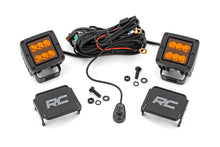 Load image into Gallery viewer, 2 Inch LED Light Pods | Spot Beam | Amber Lens | Square