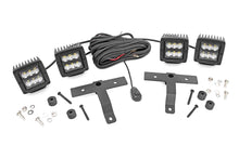 Load image into Gallery viewer, Quad LED Light Kit | Cowl Mount | 2" Black Pairs | Spot | Jeep Gladiator JT/Wrangler JL (18-24)