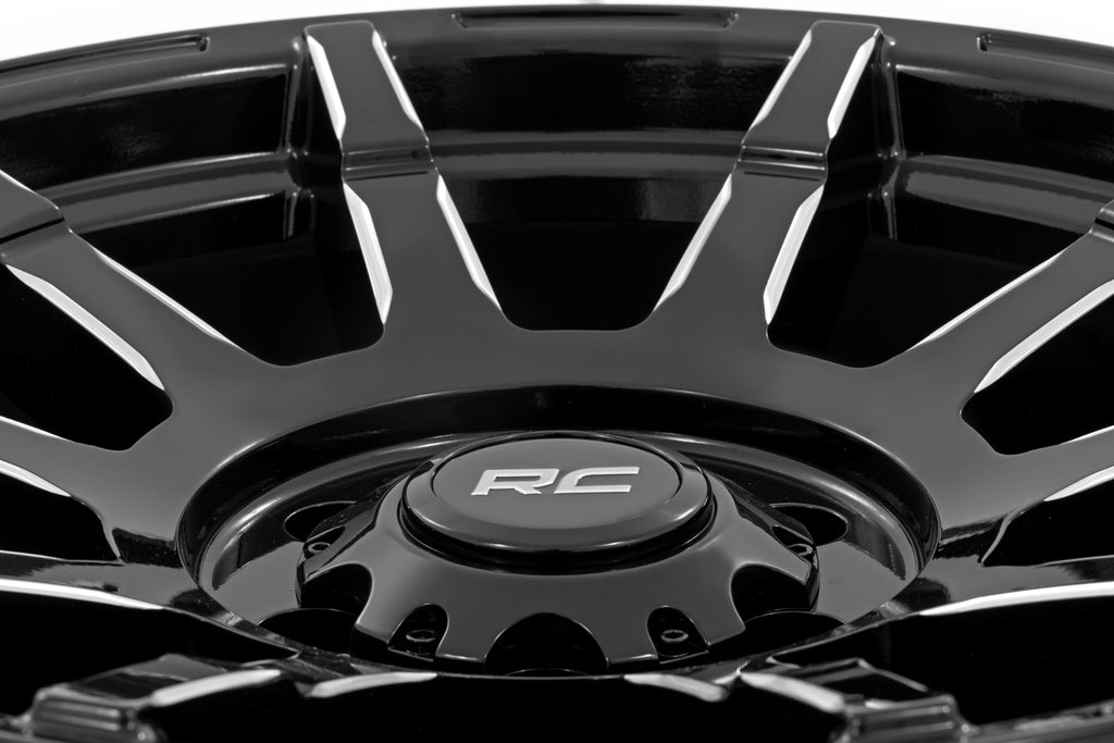 Rough Country 83 Series Wheel | One-Piece | Gloss Black | 20x9 | 6x5.5 | -12mm