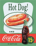 TIN SIGN COKE - HOT DOG