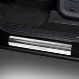 STAINLESS DOOR SILL SET WITH F150 LOGO 21-25 F150 REGULAR/EXTENDED CAB
