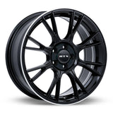 VAPOR BLACK WITH MACHINED LIP 17X7.5 5-114.3 +40MM