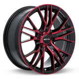 VERTEX BLACK MACHINED RED 20X8.5 5-114.3 +38MM