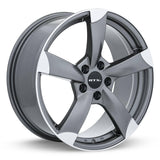 RS II SATIN GUNMETAL MACHINED 17X7.5 5-112 +45MM
