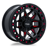 ZION BLACK MILLED RED 18X9 5-127 +15MM
