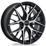 VALKYRIE GLOSS BLACK MACHINED 18X8 5-112 +38MM