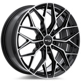 RS02 GLOSS BLACK MACHINED 20X8.5 5-114.3 +38MM
