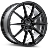 RS03 GLOSS BLACK 17X7.5 5-100 +40MM