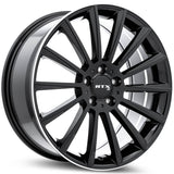 MB-02 GLOSS BLACK W/MACHINED LIP 20X8.5 5-112 +38MM