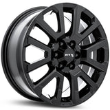 NI-01 GLOSS BLACK 17X7.5 6X114.3 +30MM