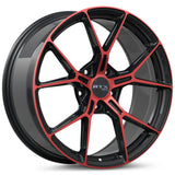 RS01 GLOSS BLACK MACHINED RED 20X9 5-114.3 +35MM