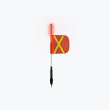 3FT TOP LIT LED WHIP - STEADY AMBER/RED