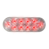 LED Oval STT Clear Lens Lamp Red - 10-dio