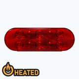 HEATED LED OVAL STOP/TURN/TAIL LAMP RED