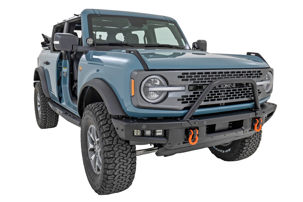 Safari Bar | 3.5" Round LED (Quad) | Black | Amber DRL | OE Modular Steel | Ford Bronco (21-24)