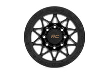 Load image into Gallery viewer, Rough Country 78 Series Wheel | Simulated Beadlock | Black | 18x9 | 8x170 | -12mm
