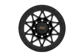 Rough Country 78 Series Wheel | Simulated Beadlock | Black | 18x9 | 8x170 | -12mm