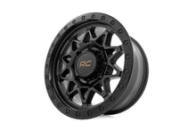 Load image into Gallery viewer, Rough Country 78 Series Wheel | Simulated Beadlock | Black | 18x9 | 8x170 | -12mm