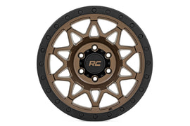 Rough Country 78 Series Wheel | Simulated Beadlock | Bronze/Black | 18x9 | 5x5 | -12mm