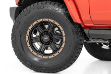 Load image into Gallery viewer, Rough Country 79 Series Wheel | One-Piece | Semi Gloss Black w/Bronze Ring | 18x9 | 6x5.5 | -12mm