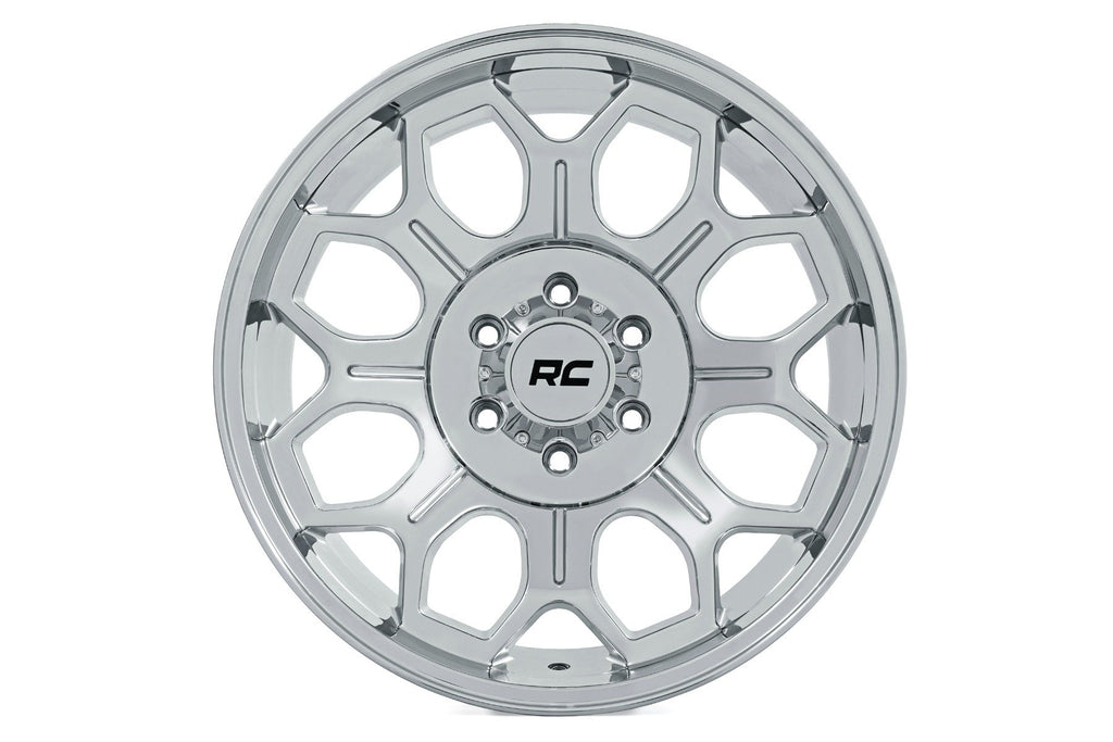 Rough Country 77 Series Wheel | One-Piece |Chrome | 22x12 | 6x5.5 | -44mm