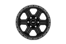 Load image into Gallery viewer, Rough Country 79 Series Wheel | One-Piece | Semi Gloss Black w/Gunmetal Ring | 17x8.5 | 6x5.5 | 0mm