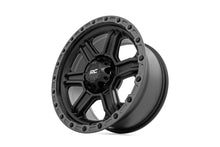 Load image into Gallery viewer, Rough Country 79 Series Wheel | One-Piece | Semi Gloss Black w/Gunmetal Ring | 17x8.5 | 6x5.5 | 0mm