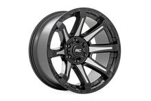 Load image into Gallery viewer, Rough Country 81 Series Wheel | One-Piece | Semi Gloss Black w/machined spokes | 20x9 | 5x5.5 | 0mm