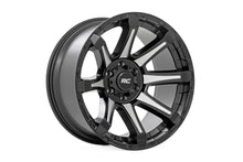 Load image into Gallery viewer, Rough Country 81 Series Wheel | One-Piece | Semi Gloss Black w/machined spokes | 20x9 | 8x180 | 0mm