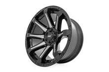 Load image into Gallery viewer, Rough Country 81 Series Wheel | One-Piece | Semi Gloss Black w/machined spokes | 20x9 | 8x180 | 0mm