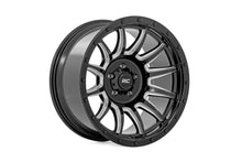 Load image into Gallery viewer, Rough Country 90 Series Wheel | One-Piece | Gloss Black w/machined spokes | 18x9 | 6x5.5 | -12mm
