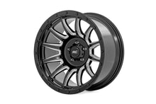Load image into Gallery viewer, Rough Country 90 Series Wheel | One-Piece | Gloss Black w/machined spokes | 18x9 | 6x5.5 | -12mm