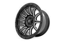 Load image into Gallery viewer, Rough Country 90 Series Wheel | One-Piece | Gloss Black w/machined spokes | 18x9 | 6x5.5 | 0mm