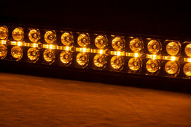 30 Inch Black Series LED Light Bar | Curved | Dual Row | Amber DRL