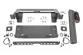 High Winch Mount | All Models | 20 Inch Black Single Row LED | DRL | Ford Bronco (21-24)