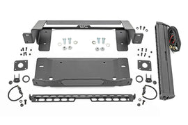 High Winch Mount | All Models | 20 Inch Black Single Row LED | Ford Bronco (21-24)