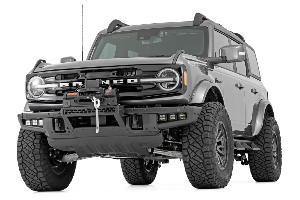 High Winch Mount | All Models | 12000S | 20 Inch Black Single Row LED | Ford Bronco (21-24)