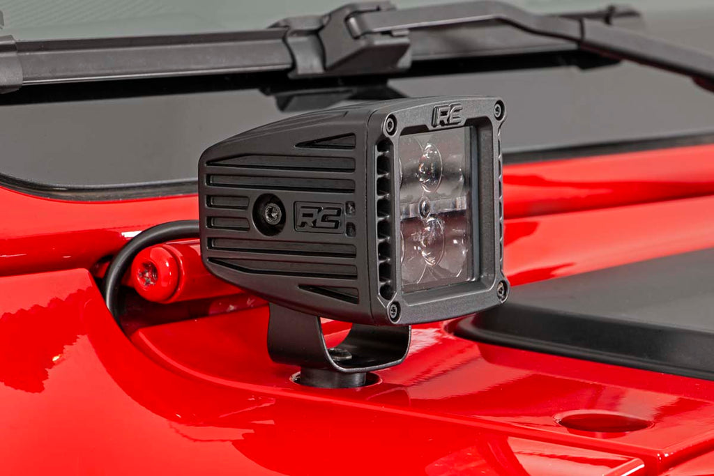 LED Light Kit | Cowl Mount | 2" Black Pair | Amber DRL | Jeep Gladiator JT/Wrangler JL (18-24)
