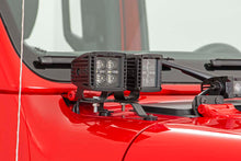 Load image into Gallery viewer, LED Light Kit | Quad | Cowl Mount | 2" Black | Amber DRL | Jeep Gladiator JT/Wrangler JL (18-24)