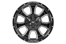Load image into Gallery viewer, Rough Country 93 Series Wheel | One-Piece | Machined Black | 20x9 | 5x5/5x4.5 | -12mm