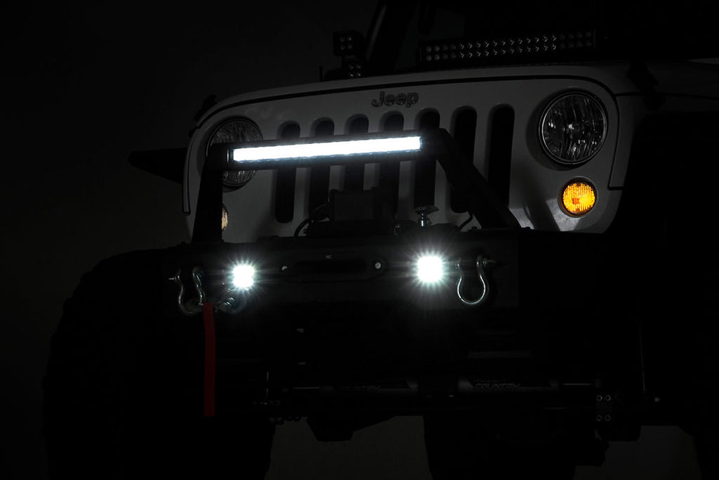 FR Bumper | Stubby | Hoop | BLK LED | Jeep Gladiator JT/Wrangler JK & JL/Wrangler Unlimited 