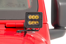 Load image into Gallery viewer, LED Light Kit | Hinge Mount | 2" Black Pair | Amber DRL | Jeep Gladiator JT/Wrangler JL (18-24)