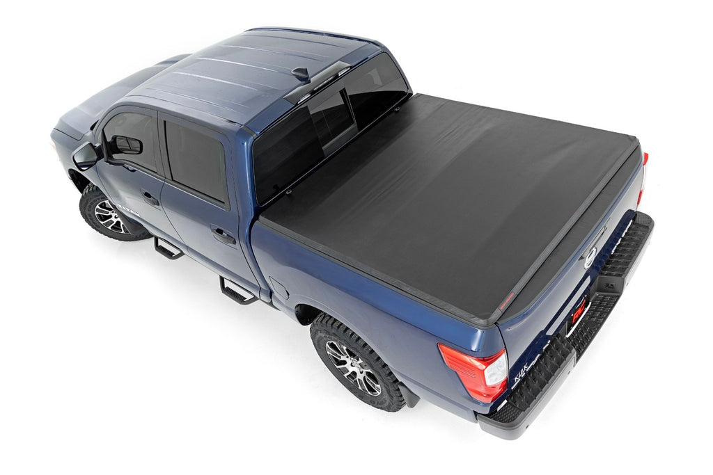 Soft Tri-Fold Bed Cover | 5'7" Bed | No Utl Trk | Nissan Titan (17-23)