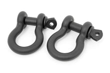 Load image into Gallery viewer, D Ring Shackles | Cast | 3/4" Pin | Pair | Black