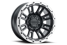 Load image into Gallery viewer, Raceline Compass | Matte Black | Silver Ring | 18x9 | 6x5.5 | +18mm